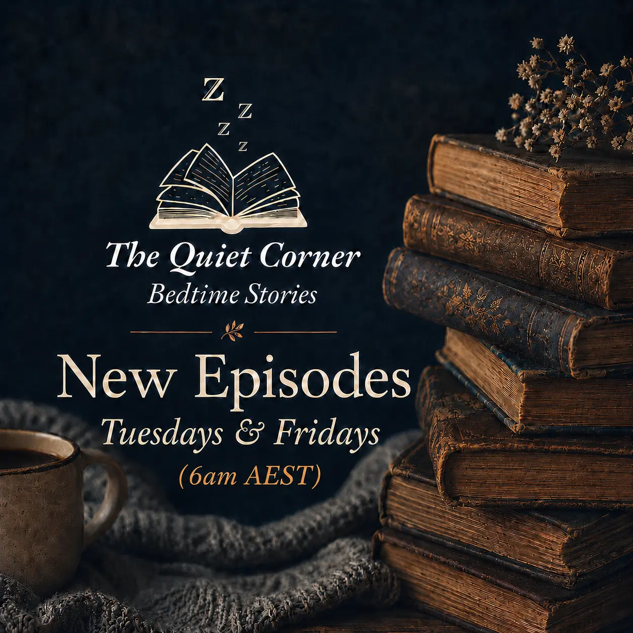 The Quiet Corner Bedtime Stories new episodes Tuesdays and Fridays at 6am AEST graphic
